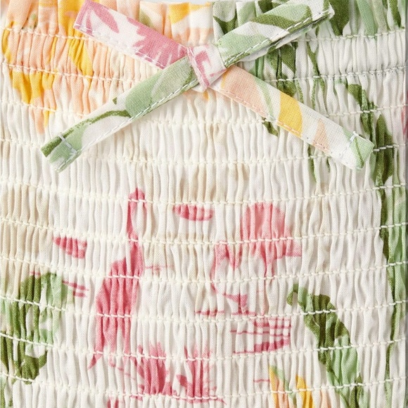 Floral Palm Baby Dress with Bloomers - Picture 3 of 3